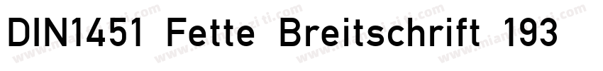 DIN1451 Fette Breitschrift 1936字体转换